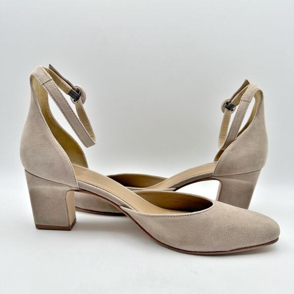 Bernardo Womens Remy Block Heel Pump US 10M EU 40 Beige Leather GUC - Picture 4 of 14